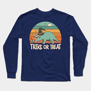 Trike or Treat - A Dinosaur Halloween Long Sleeve T-Shirt